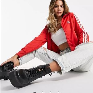 Adidas originals firebird track jacket red Small